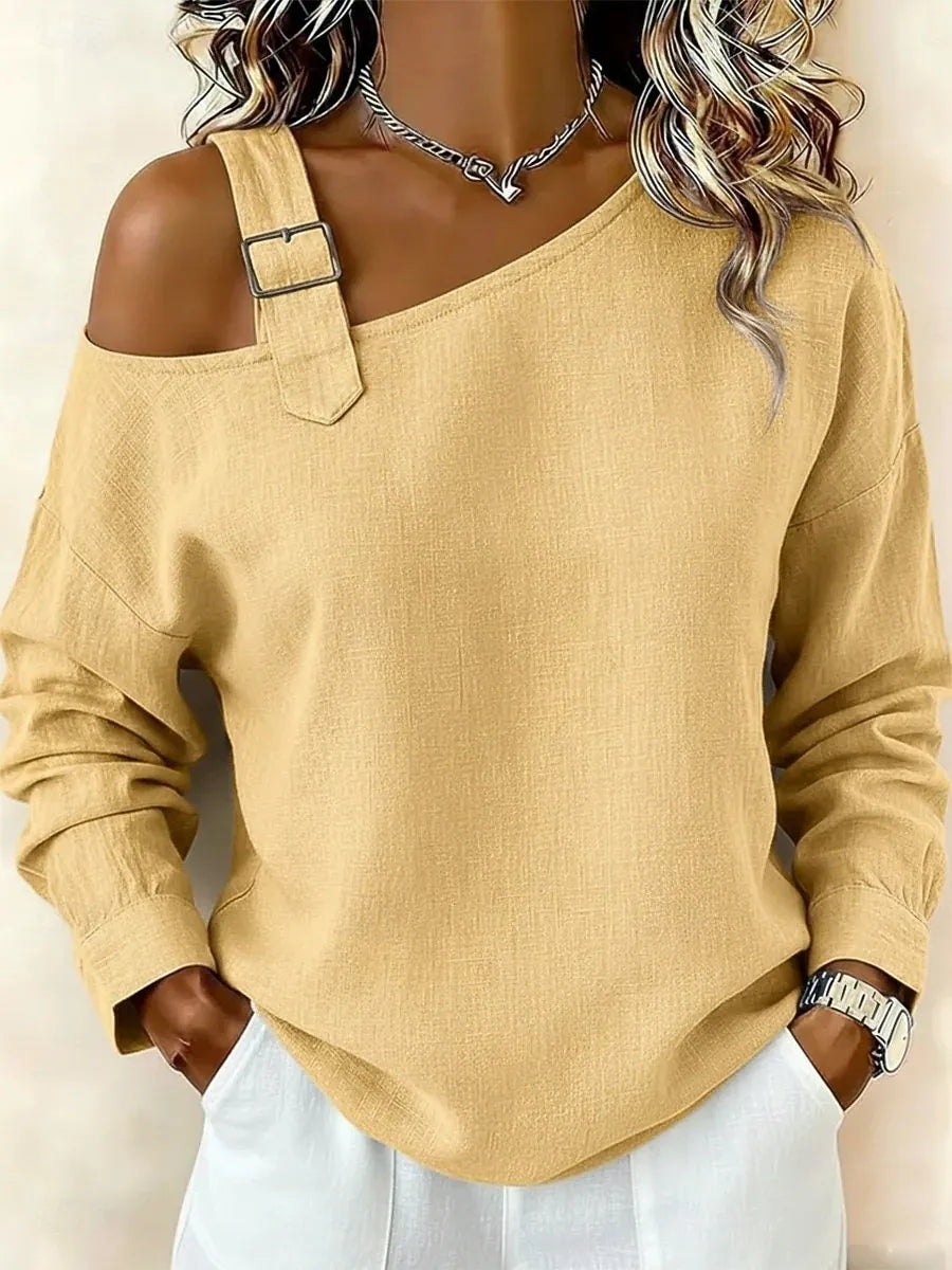 New Arrivals🔥Women's Off-Shoulder Long Sleeve Blouse