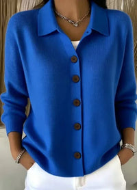 Hot Seller 🔥 Women's Solid-Color Pure Cotton Long-Sleeve Comfortable Casual Cardigan