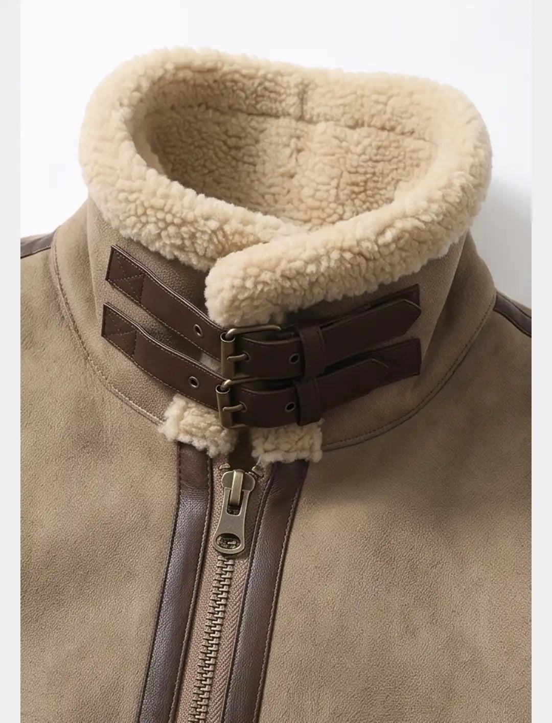 Men’s Premium Shearling Sheepskin Bomber Jacket KDKMO50