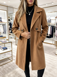 New Arrivals🔥Classic Wool Coat Women's Camel Lace-Up Casual Coat