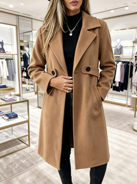 New Arrivals🔥Classic Wool Coat Women's Camel Lace-Up Casual Coat